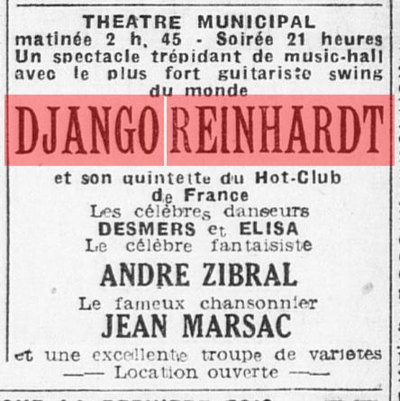 Press L'Eclair 25 SEP 1942 Concert Django Béziers.JPG